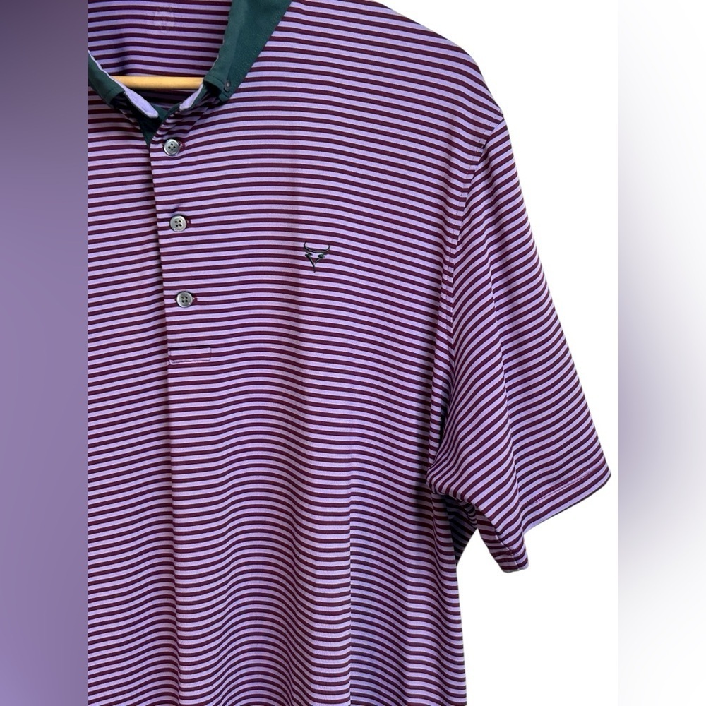 Greyson Purple Pink Striped Polo Size XXL Short Sleeve Golf Polo - Picture 6 of 8